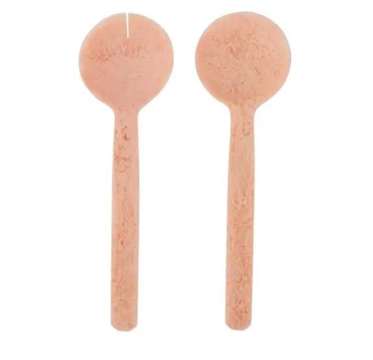 Kip S/2 Resin Salad Servers - Peach