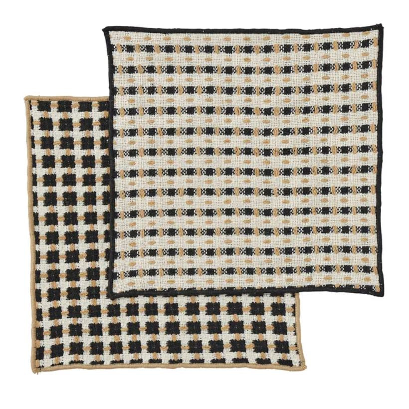 Kit Recycled Cotton Dishcloth - Set of 2 Black
