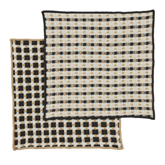 Kit Recycled Cotton Dishcloth - Set of 2 Black