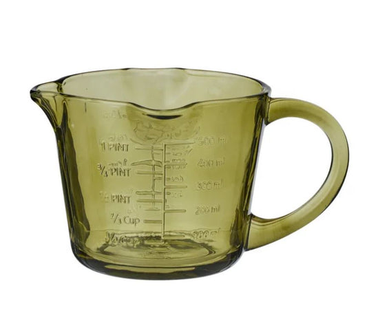 Lia Glass Measuring Jug - Green