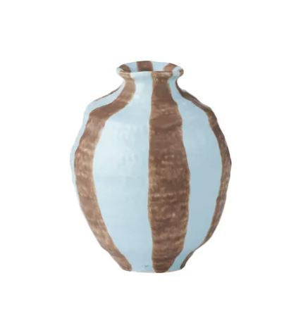 Ligne Ceramic Vase - Sky/Choc