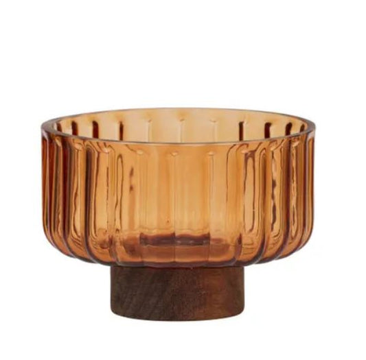 Mardin Glass Footed Bowl - Small