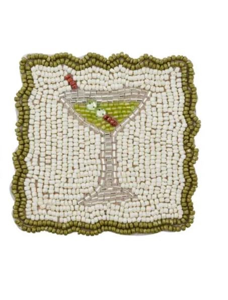 Martini Beaded Coaster