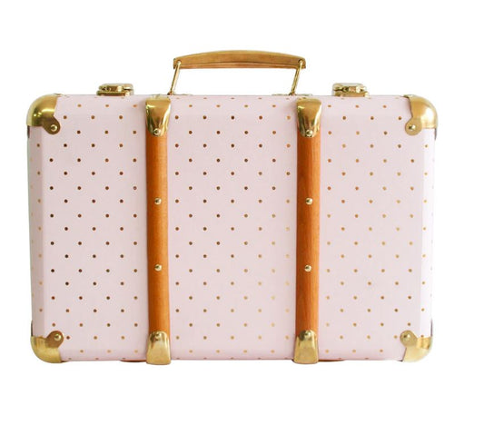 Mini Vintage Brief Case - Pink Gold Spot