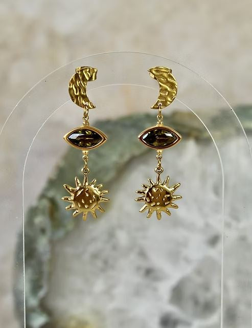 Moon Studs - Estella Curly Suns