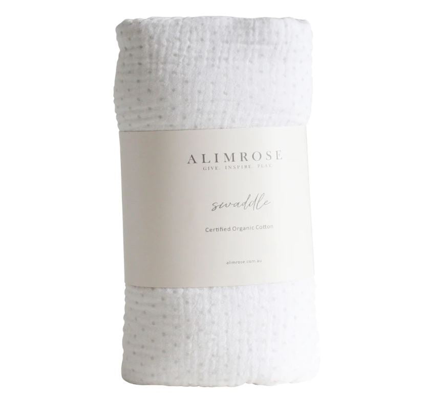Muslin Swaddle - Grey Spot