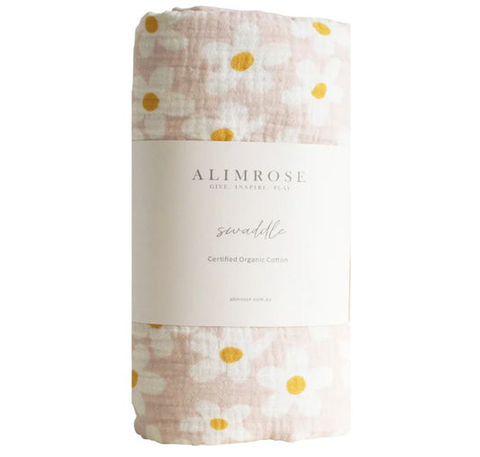 Muslin Swaddle - Large Daisy