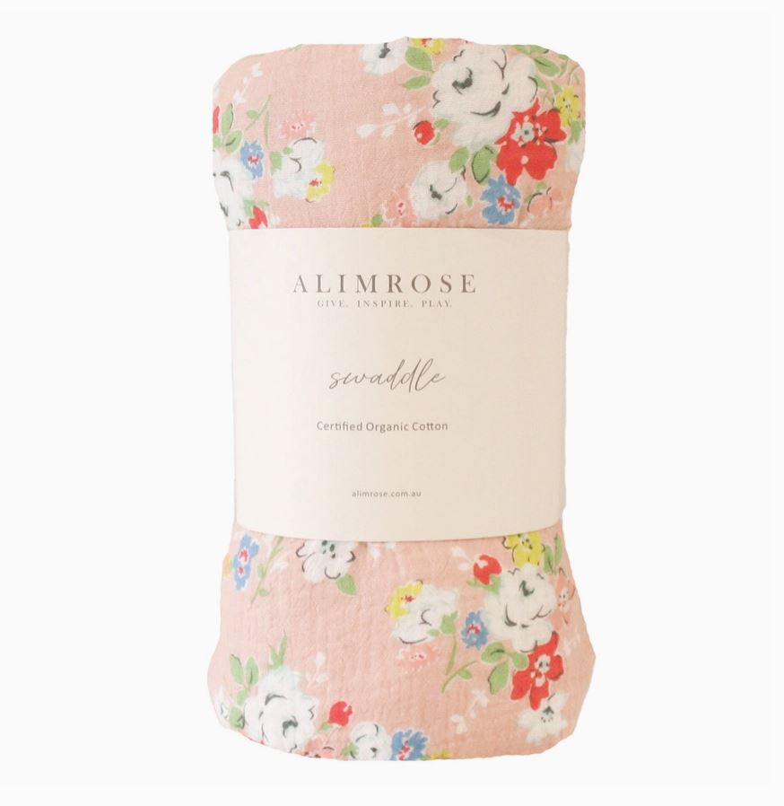 Muslin Swaddle Vintage Rose