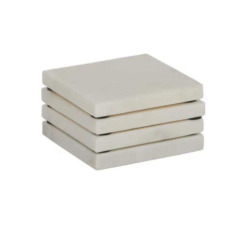 Neo Marble Coaster S/4 - White
