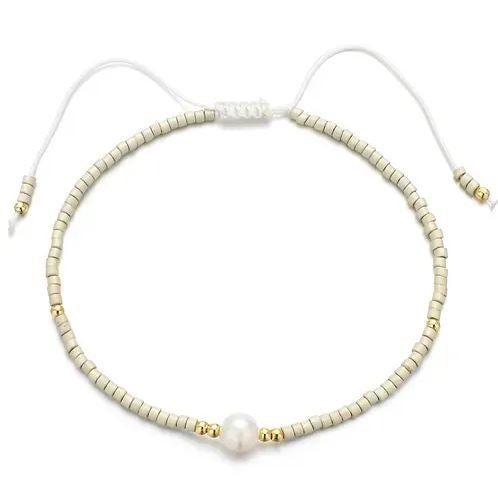 Pearly Bracelet - Beige