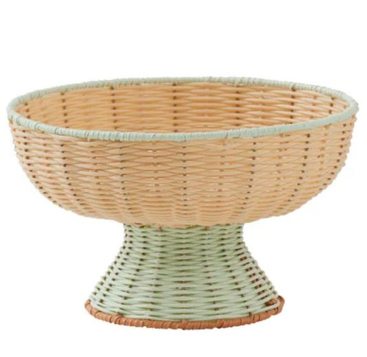 Pesco PP Woven Footed Bowl - Mint