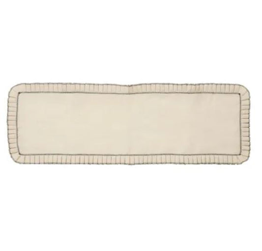 Pleat Jute Runner - Ivory/Black