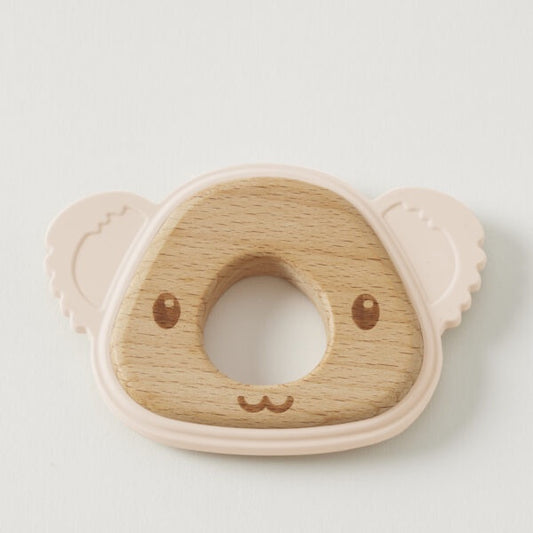 Riley Koala Silicone Teether – Peach
