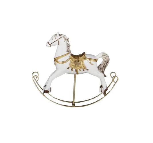 Rocking Horse - White/Gold