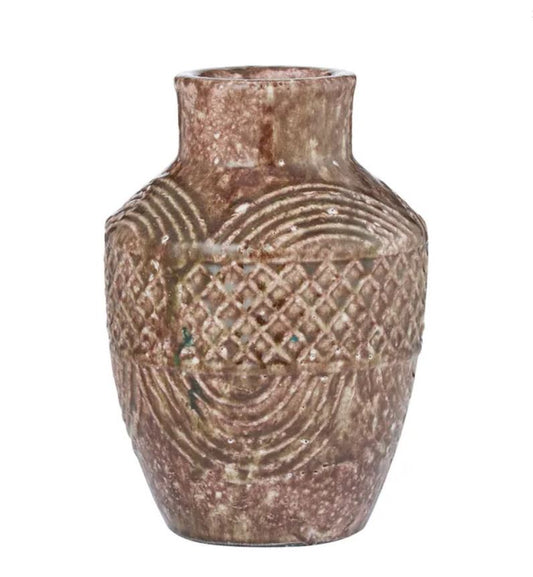 Scopella Ceramic Vase - Russet