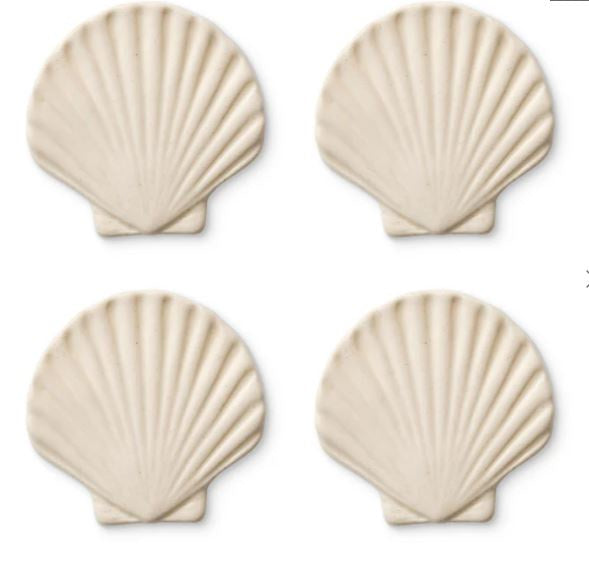 Seashell Off-White Coaster - Set of 4