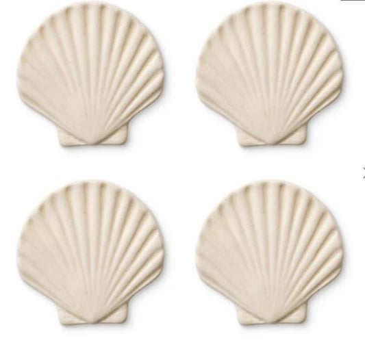 Seashell Off-White Coaster - Set of 4