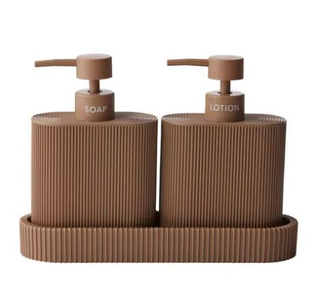 Sid S/2 Dispencer w Tray - Tan