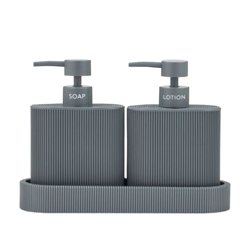 Sid Resin Despenser S/2 with Tray - Charcoal