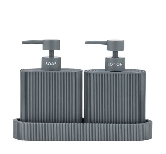 Sid Resin Despenser S/2 with Tray - Charcoal