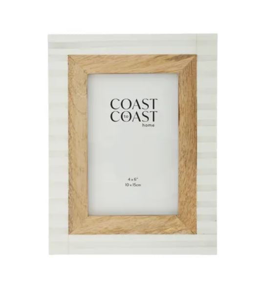 Slane Resin Frame 4x6 - Wht/Nat