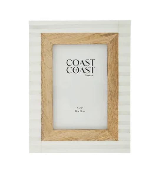 Slane Resin Frame 4x6 - Wht/Nat