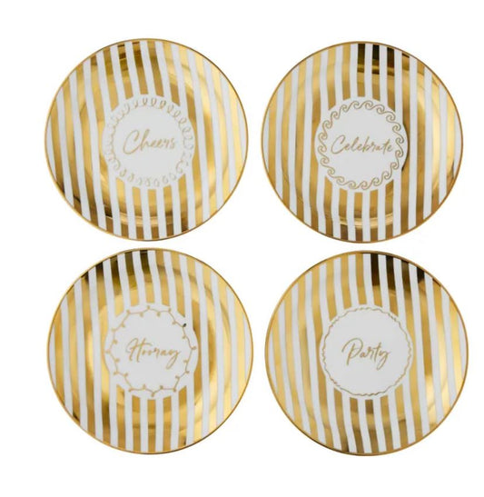 Ceramic Soire Plate - Gold