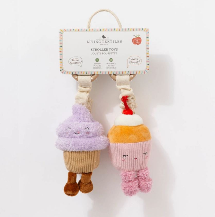 Stroller Toys 2pk - Ice Cream Cupcake
