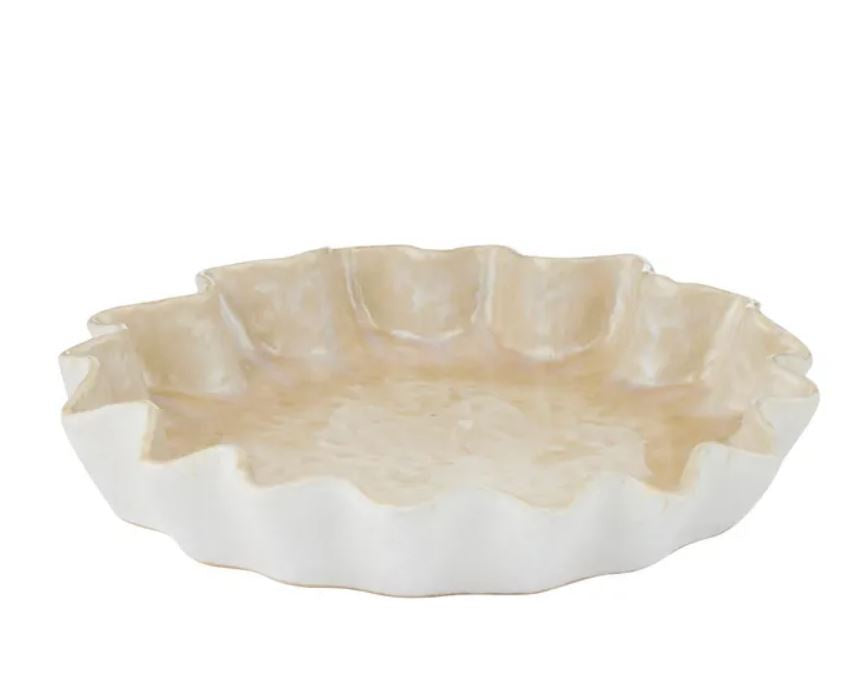 Urna Ceramic Dish - Butter 30x30