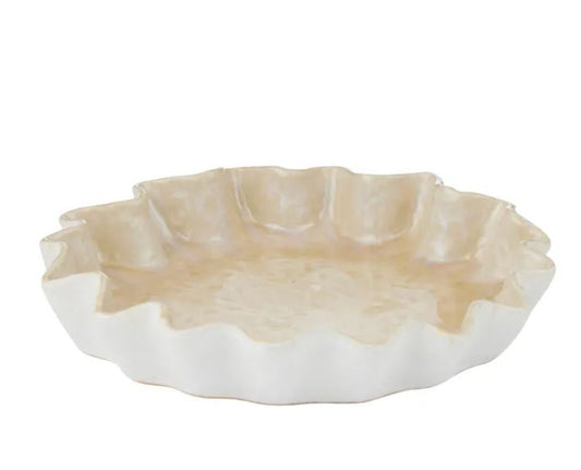 Urna Ceramic Dish - Butter 30x30