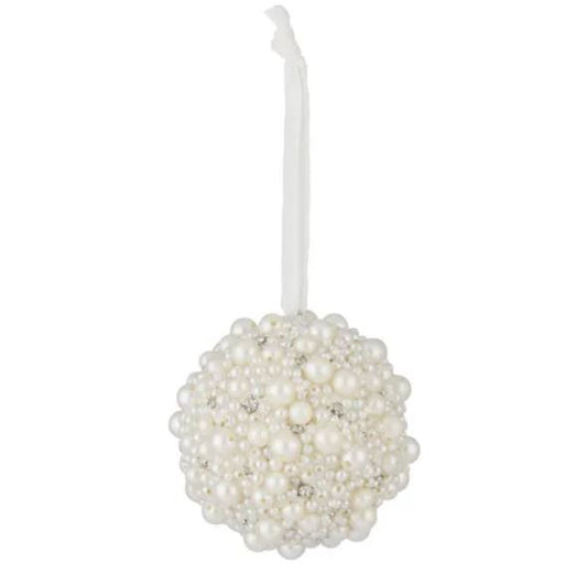 Beaded Ball Hanger w/ Pearls