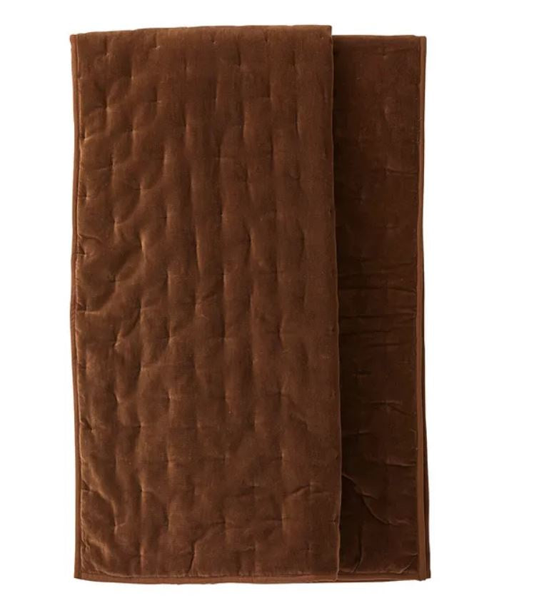 Vera Quilt Velvet Throw - Cocoa