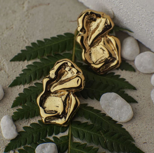 Veronica Abstract Gold Earrings