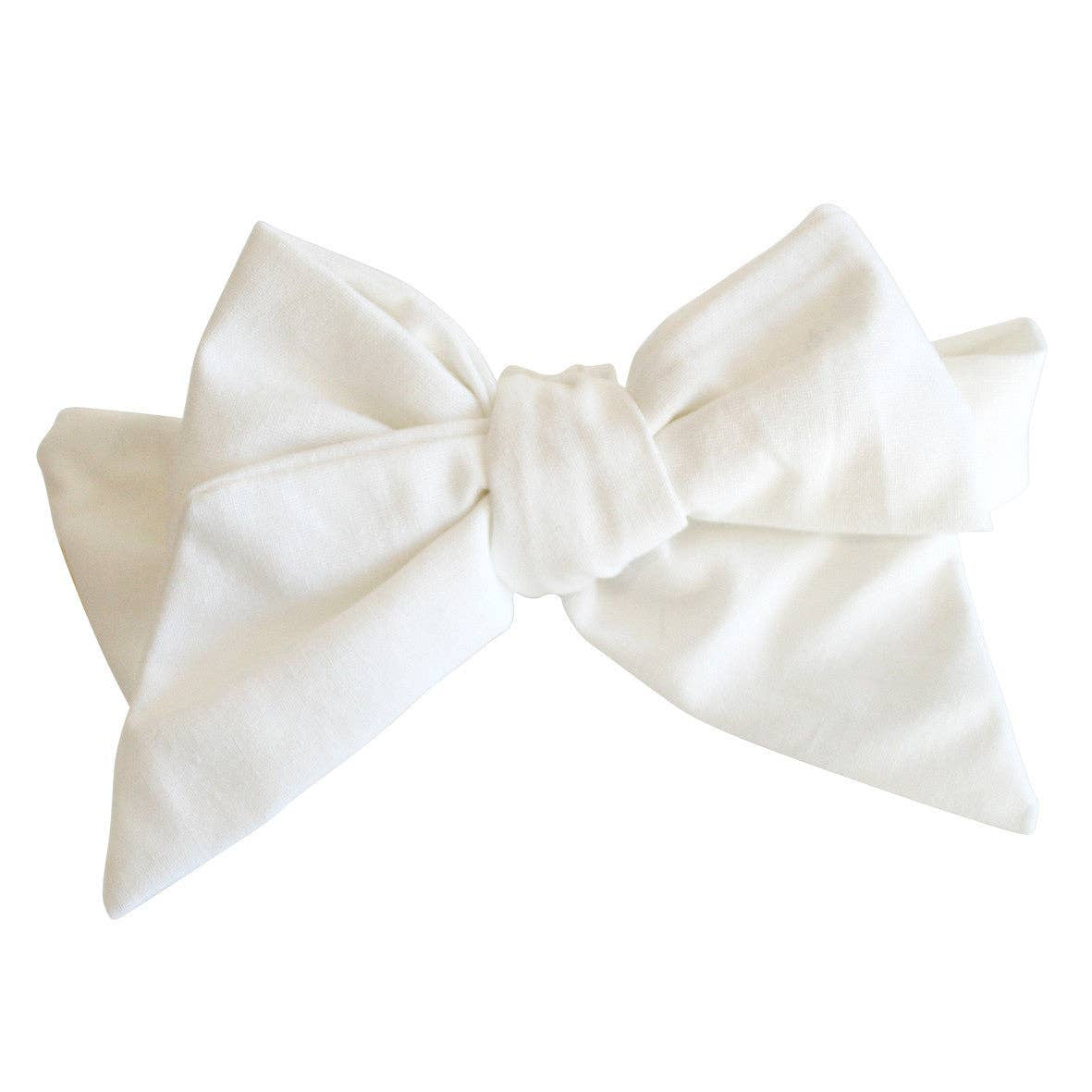 Linen Head Bow - Ivory