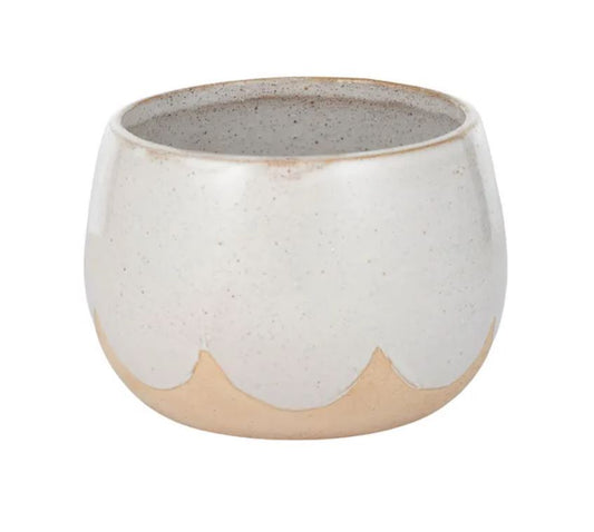 Pot - Loop Ceramic Pot - Ivory/Sand
