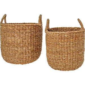 Seagrass tub basket w handle