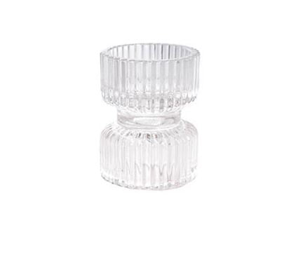 Glass Ripple candle holder