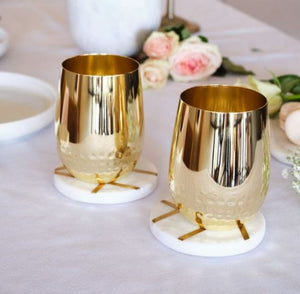 Gold wine glass set 2