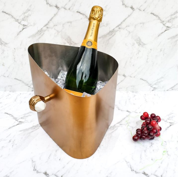 Copper and Marble Ice bucket