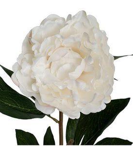 Real Touch Peony Stem - Off White